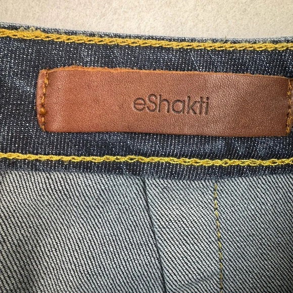 Eshakti Wrap Buckle Jean Skirt Womens Plus Size 16W Medium Blue Knee Length - Picture 6 of 10